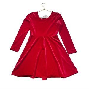Size 2T- 3T Velvet Red Kids Dress
